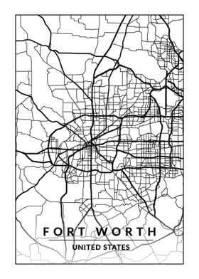 Map of Fort Worth USA