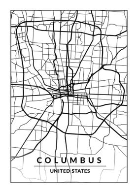 Map of Columbus USA