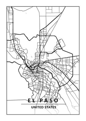 Map of El Paso USA