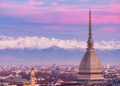 Sunrise at Turin Italy