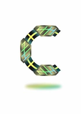 Futuristic letter c 