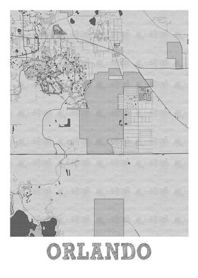 Orlando Pencil Street Map
