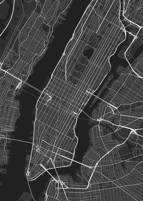 Manhattan USA Map