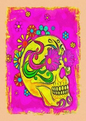 Colored Sugar Skull Image