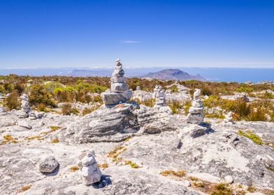 Man made Stone piles