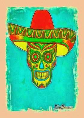 Colored Sugar Skull Image