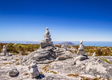 Man made Stone piles