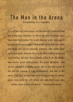 The Man in The Arena Quote