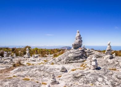 Man made Stone piles