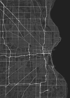Milwaukee USA Map