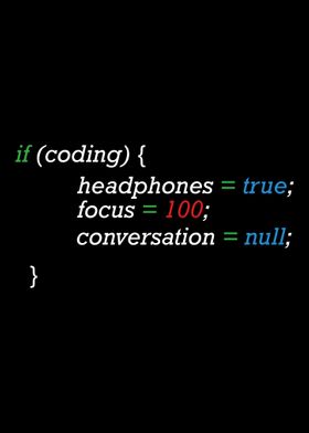 If Coding Headphones Focus