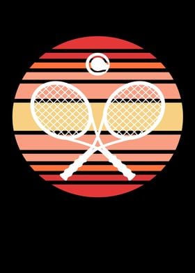 Tennis Retro Racket Ball