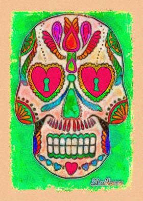 Colored Sugar Skull Image