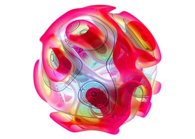 3d art ball alien flower