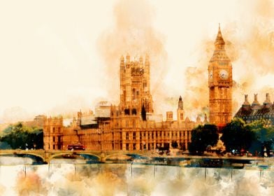 London Big Ben painting