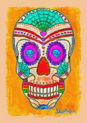 Colored Sugar Skull Image