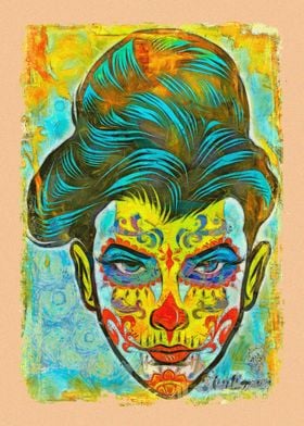 Colored Sugar Skull Image