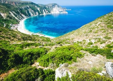 Myrtos Bay And Beach On Ke