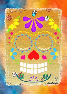 Colorful Sugar Skull Art