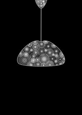 Lamp mandala monochrome