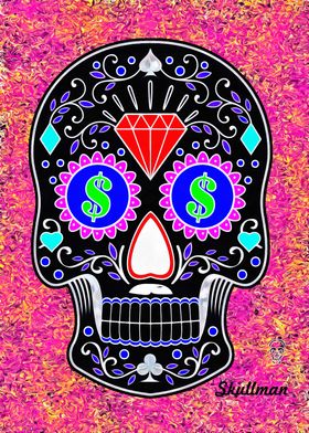 Colorful Sugar Skull Art