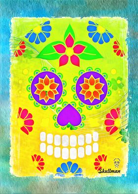 Colorful Sugar Skull Art