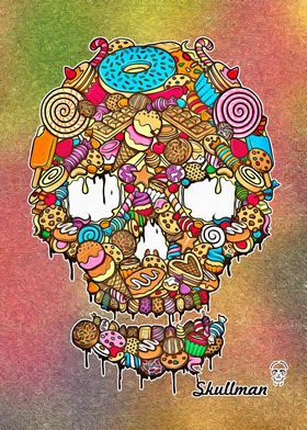 Colorful Sugar Skull Art