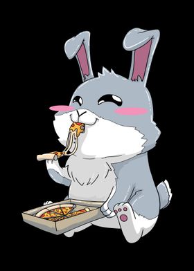 Pizza Bunny Rabbit Kawaii 