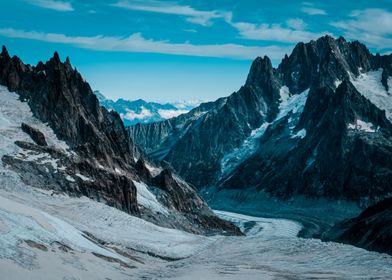 Glacier wide shot mountain