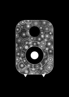 Speaker mandala monochrome