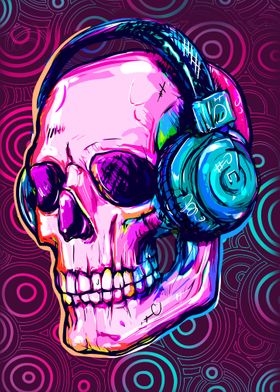 Color Music Skull