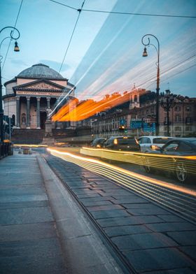 Light Trails Blue Evening