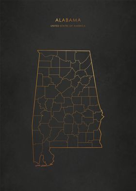 Gold Usa State Maps Dark-preview-0