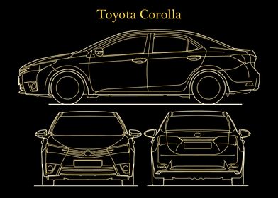 Toyota Corolla 2015 gold