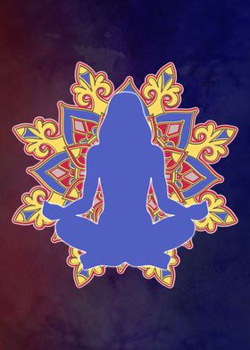 Female Yoga Pose Mandala 