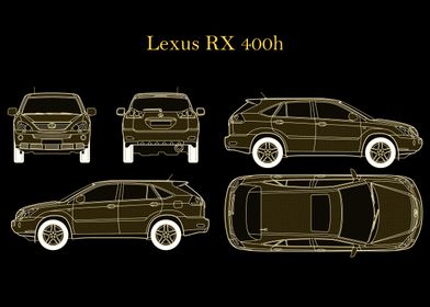 Lexus RX 400h 2005  gold