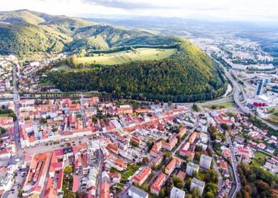 Aerial View Of Slovak Town