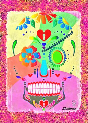 Colorful Sugar Skull Art