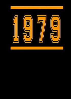 Retro 1979 Text Birthday