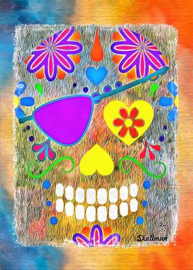 Colorful Sugar Skull Art