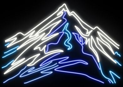 Mountains Neon Sign