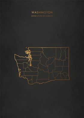 Gold Usa State Maps Dark-preview-1