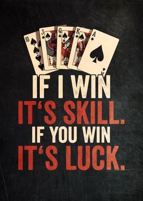 Poker Skill No Luck