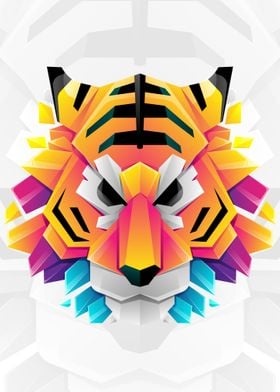 Colorful calm Tiger