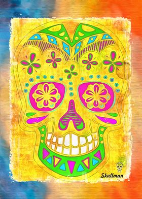 Colorful Sugar Skull Art