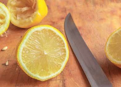 Cut up Lemon fruit 