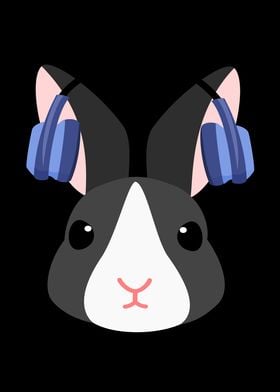 Bunny With Headphones