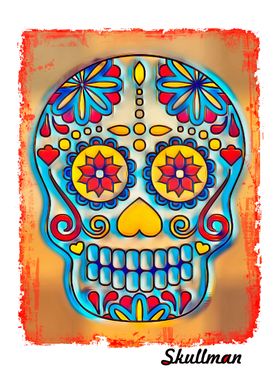 Colorful Sugar Skull Art