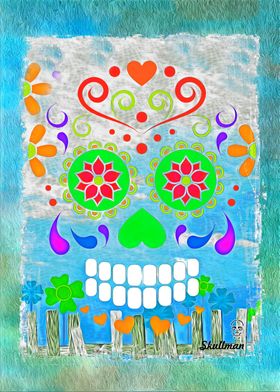 Colorful Sugar Skull Art