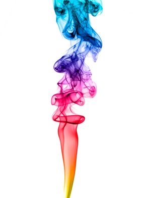 pure white colorful smoke